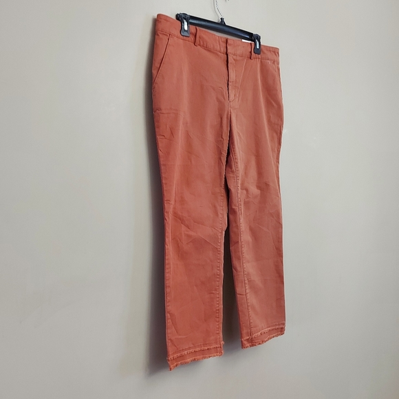 LOFT Frayed Girlfriend Chinos Soft Sienna Pants - Picture 6 of 13